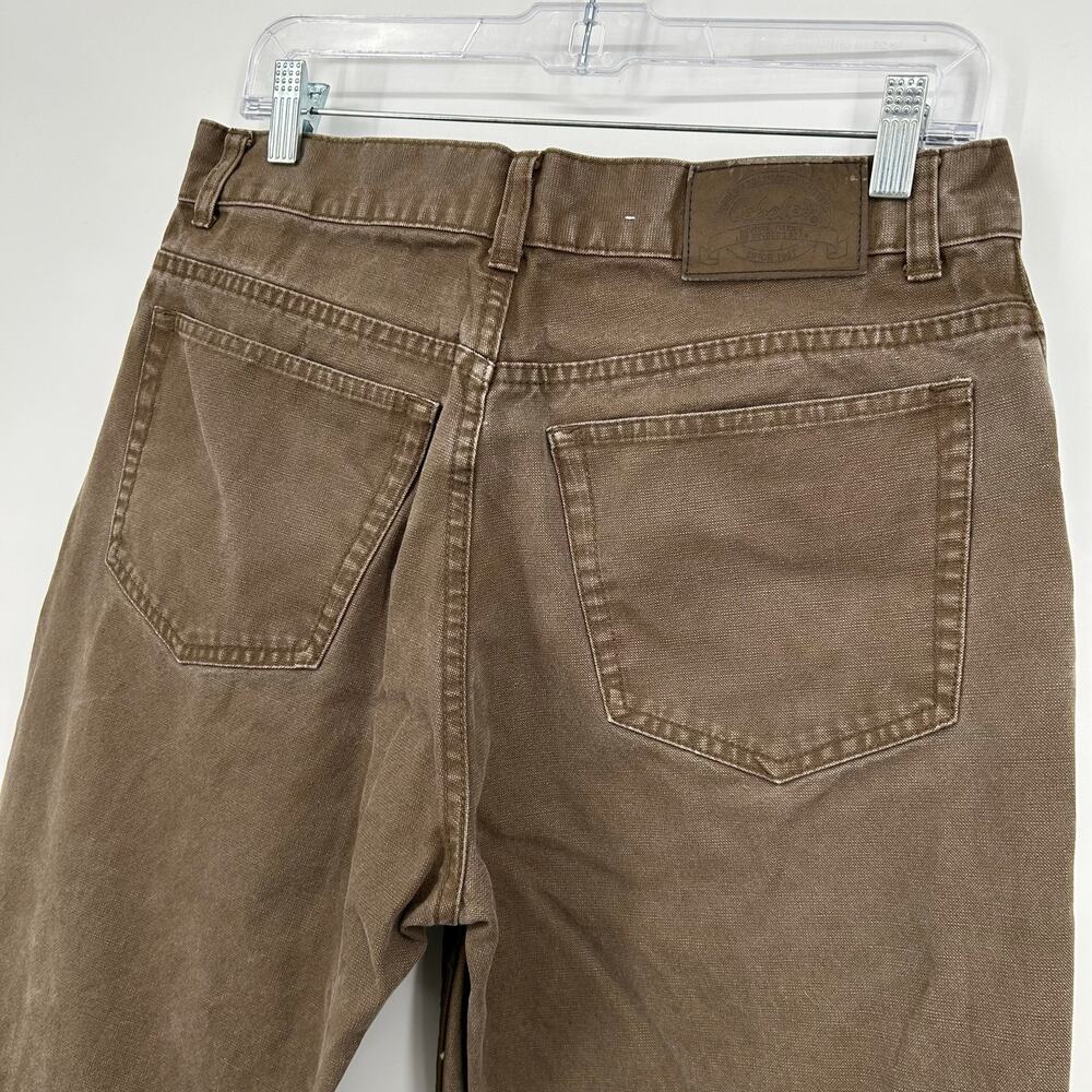 Mens Brown Double Knee Cabela's Canvas Upland Brush Guard Pants 32x30 act(31x29) - Picture 8 of 11
